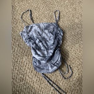 swirly tie dye tank top